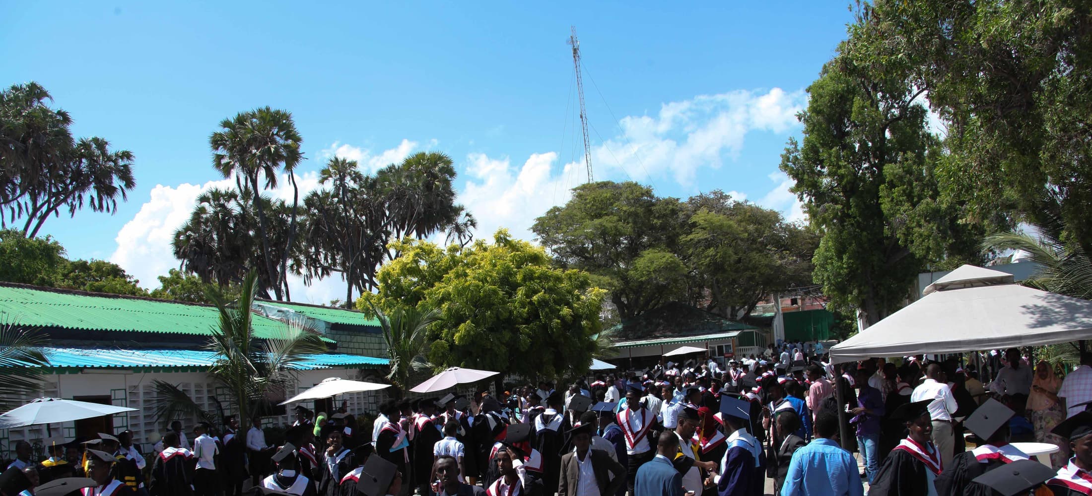 Graduates gathered on the SIMAD University campus